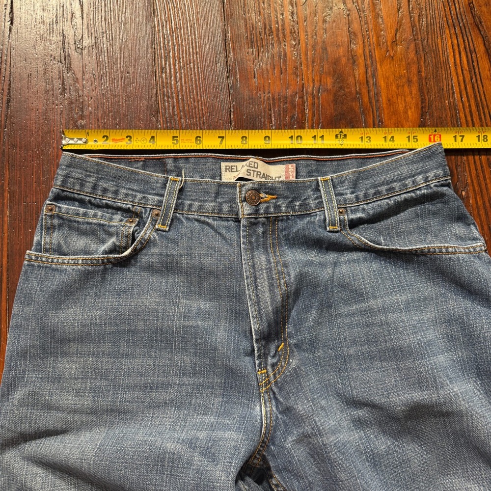 Levis 559 Jeans Mens 33x32 Blue Relaxed Straight 90s Wide Leg Baggy Skater - Picture 3 of 10